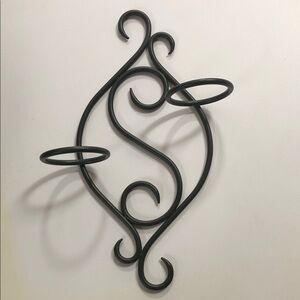Vintage Partylite wrought iron scroll wall sconce for candles